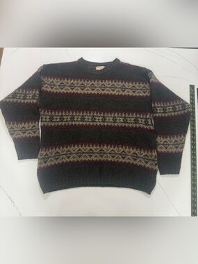 Vintage Woolrich fair isle wool sweater l